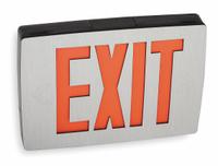 Exit Sign: Emergency Battery Backup, LED, Black, Red, 1 Faces, Ceiling, Nickel Cadmium, 120/277 V AC (MPN LQC 1 R EL N). Key specifications — Voltage: 120/277 V AC; Directional Indicators: Universal Field Selectable Chevrons; Text Color: Red; Brand: LITHONIA LIGHTING; Emergency Battery Backup: Yes; Housing Color: Black; Lighting Technology: LED; Self Diagnostics: No.