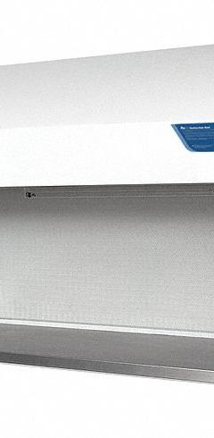 AIR SCIENCE Clean Bench: Purair LF, 6 1/8 ft Overall Wd, 29 1/2 in Overall Dp, 42 7/8 in Overall Ht (MPN HLF-72-A). Key specifications — Assembly: Fully Assembled; Brand: AIR SCIENCE; Blower Included: Yes; UV Lighting Icluded: No; Base/Stand Included: No (Required); Work Surface Included: Yes.