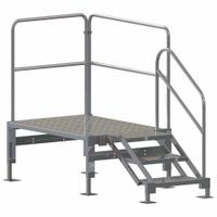 TRI-ARC Portable Stairs: 5.8 ft Overall Ht, Aluminum/Steel, 1,000 lb Load Capacity, Perforated (MPN TAVSO23-AS). Key specifications — attr1050559: Gray; attr1050557: TRI-ARC.