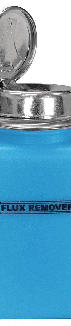 MENDA Dropper Bottle: HDPE, 177 mL, 6 fl oz, Flux Remover, Closure Included, Dropper, Sterile, Blue (MPN 35594). Key specifications — attr1369985: Blue; attr1369995: Silver; attr1370000: Yes; attr1370012: MENDA; attr1369996: Yes; attr1369956: Flux Remover.
