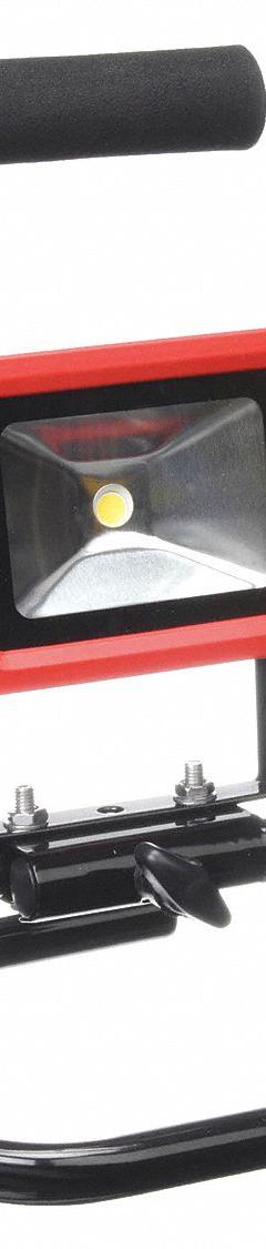 ABILITY ONE Temporary Job Site Light: 600 lm Max Brightness, LED, 1, 1 Brightness Levels, 7.4V DC (MPN 6240-01-640-8137). Key specifications — attr562610: Lithium Ion; attr562627: Black/Red; attr562654: LED; attr562671: 7.4V DC; attr562613: ABILITY ONE; attr873195: 1.