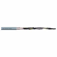 CHAINFLEX Control Cable: 20 AWG Conductor Size, 2 Conductors, PVC, Order by the Foot, Gray (MPN CF140US-05-02). Key specifications — Conductor Size: 20 AWG; Minimum Bend Radius Factor - Fixed: 7.5 x OD; Minimum Bend Radius Factor - Flexible: 8 x OD; Shielding: Shielded; Brand: CHAINFLEX.