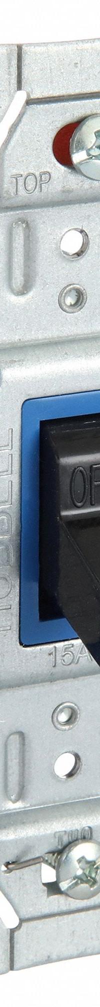 HUBBELL Wall Switch: Toggle Switch, Single Pole, Maintained, Black, 120/277V AC, 15 A (MPN SNAP1201ILBK). Key specifications — Illuminated: Yes; Voltage Rating: 120/277V AC.