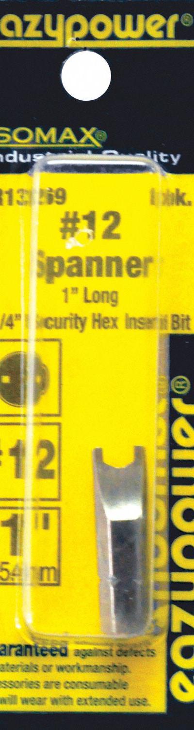 EAZYPOWER Driver Bit: Insert Bit - Spanner Security Bits