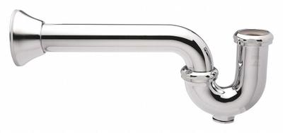 ZURN Trap: Cast Brass, Chrome-Plated, Silver, 1 1/2 in Nominal Pipe Size - P-Traps