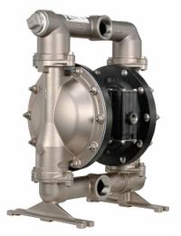 ARO Double Diaphragm Pump: 316 Stainless Steel Body, 1 1/2 in, NPT Connection, 130 gpm (MPN PD15A-ASS-AAA). Key specifications — Brand: ARO; Seat Material: Santoprene; Check Valve Material: Santoprene.