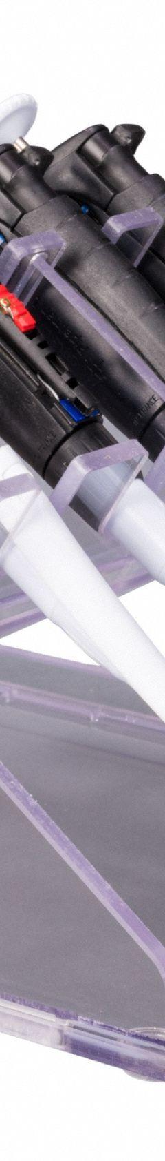 Lab Storage System: 10 1/4 in Overall Wd, 7 in Overall Ht, 8 7/8 in Overall Lg, PETG, Clear (MPN BTSYSPIPRK). Key specifications — Material: PETG; Mounting Location: Benchtop; Color: Clear; Product Type: Pipette Rack; Total Holding Capacity: (4) Pipettes; Brand: POLTEX.
