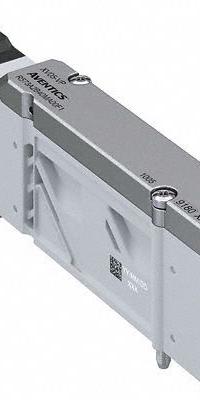 AVENTICS Directional Control Valve: 24V DC, Three-Way / Two-Position, Double Solenoid Actuator Type (MPN R573A2BD0MA00F1). Key specifications — attr1326564: R573A2BD0MA00F1; attr1326714: 24V DC; attr1326685: Solenoid Coil Included; attr1326706: Solenoid Air Control Valve; attr1326666: Double Solenoid.