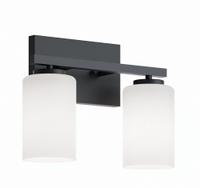 Decorative Vanity: Black, 60 W, 120V AC, Dimmable, 13 in Lg, 5 1/2 in Wd, 8 3/4 in Ht (MPN LEOV1309MBBK). Key specifications — Mounting Location: Wall; For Bulb Type: A19; Brand: AFX INC.; Voltage: 120V AC; Housing Finish/Housing Color (Broad): Black.