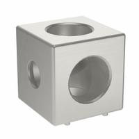 Squared Corner Connector: Squared Corner Connector, 45 Series, 45 mm x 44.9 mm x 45 mm, 2 Holes (MPN 093WW453N10). Key specifications — Material: Aluminum; Brand: FATH INC.; Finish: Lacquer.