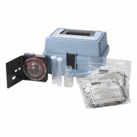 HACH Water Quality Test Kit: Chlorine/Total Chlorine, 0.02 to 0.68 mg/L Cl₂/0 to 3.4 mg/L Cl2 (MPN 1454201). Key specifications — Includes: Color Comparator Box; Range: 0.02 to 0.68 mg/L Cl₂; Sensitivity: 0.68 mg/L; Test Parameters: Total Chlorine.