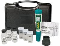 EXTECH Pocket Multiparameter Meter Kit: Conductivity/pH/Salinity/Temp/Total Dissolved Solids (MPN EC510). Key specifications — Test Parameters: pH; Manufacturer Part Number: EC510; Configured Test Parameters: Conductivity; Measurement Components Included: pH/Conductivity/Total Dissolved Solids (TDS)/Salinity/Temperature; Other Accessories Included: Heavy Duty Case; Reagents and Solutions Included: pH Calibration Buffers.
