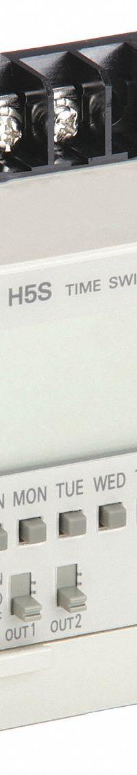OMRON Electronic Timer: 365 day, SPST-NO, 100-240V AC, 48 Events Available, Digital (MPN H5S-YFB2-X). Key specifications — Astronomic Functionality: Not Astronomic; Brand: OMRON.