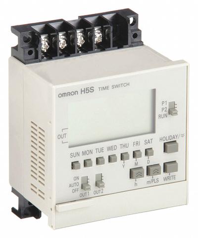 OMRON Electronic Timer: 365 day, SPST-NO, 100-240V AC, 48 Events Available - DIN Rail-Mounted Digital Timer Switches