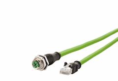 METZ CONNECT M12 Cable: Cat7, M12 Jack Male Straight x RJ45 Male Straight, 1 m Lg, PUR, Green, X (MPN 142M2X25010). Key specifications — Brand: METZ CONNECT; Cable Jacket Color: Green; End 1 Coding: X; End 2 Coding: X; IP Rating: IPX7; Performance Category: Cat7.