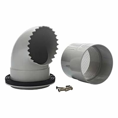 BUSHMAN Overflow Kit: Grey, 6 in Overall Ht, 7 in Overall Wd, Plastic, 4 in Inlet Dia - Rain Barrel Accessories