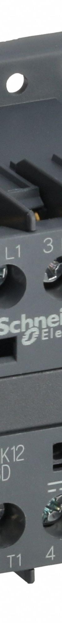 SCHNEIDER Miniature IEC Magnetic Contactor: Non-Reversing, 3 Poles, 3NO Contacts, 12 A, 24V DC Coil (MPN LP1K1210BD). Key specifications — attr945107: SCHNEIDER; attr972381: No.