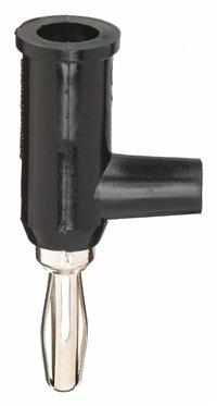 Banana Plug: 1 1/2 in Lg, Beryllium Copper, Polycarbonate, 5,000 V Max Volt, 15 A Max Current, Black (MPN 1825-0-G/10P). Key specifications — Contact Material: Beryllium Copper; Body Material: Zinc Die-Cast; Brand: POMONA; Color: Black.