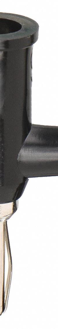 Banana Plug: 1 1/2 in Lg, Beryllium Copper, Polycarbonate, 5,000 V Max Volt, 15 A Max Current, Black (MPN 1825-0-G/10P). Key specifications — Contact Material: Beryllium Copper; Body Material: Zinc Die-Cast; Brand: POMONA; Color: Black.