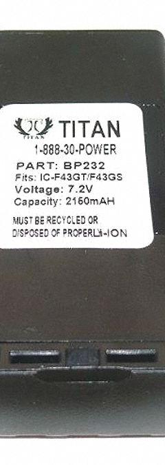 BANSHEE Radio Battery: Fits Icom, For F14/F24/F33/F34/F43/F44 Series, 2,150 mAh, Lithium Ion (MPN QIB-232). Key specifications — Manufacturer Part Number: QIB-232; Brand: BANSHEE; Compatible Radio Brand: Icom; Battery Type: Lithium Ion; Waterproof: No; Compatible Radio Series: F33; Compatible Radio Type: Handheld; Compatible Radio Manufacturer Model Number: IC-F24.