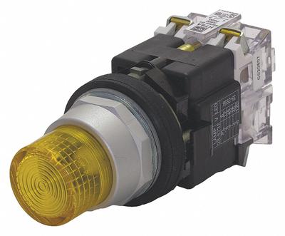 EATON Illuminated Push Button: Illuminated, Extended Profile, Metallic, 30 mm - Illuminated Extended-Length Push Buttons
