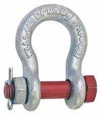 CROSBY Anchor Shackle: Anchor Shackle, 50,000 lb Working Load Limit, 2 7/8 in Wd Between Eyes, Red (MPN 1019659). Key specifications — Body Color: Silver; Brand: CROSBY.