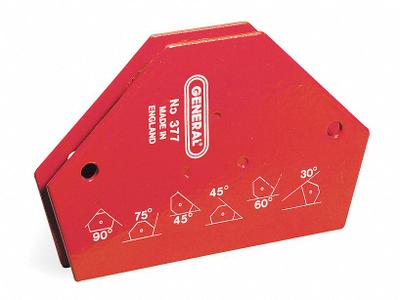 GENERAL TOOLS Welding Magnet Protractor: 30°_45°_60°_75°_90° - Multi-Angle Welding Magnets