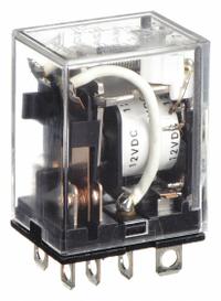 OMRON General Purpose Relay: Socket Mounted, 10 A Current Rating, 12V DC, DPDT, 8 Pins/Terminals (MPN LY2N-DC12). Key specifications — Brand: OMRON; Base Type: Square; Mounting Style: Plug-In; Pin Shape: Flat; Electrical Connection: Quick-Connect; Manufacturer Part Number: LY2N-DC12; Operating Current: 10 A at 24V DC (Resistive Load); Series: LY Series.