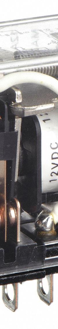 OMRON General Purpose Relay: Socket Mounted, 10 A Current Rating, 12V DC, DPDT, 8 Pins/Terminals (MPN LY2N-DC12). Key specifications — Brand: OMRON; Base Type: Square; Mounting Style: Plug-In; Pin Shape: Flat; Electrical Connection: Quick-Connect; Manufacturer Part Number: LY2N-DC12; Operating Current: 10 A at 24V DC (Resistive Load); Series: LY Series.