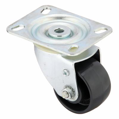 APPROVED VENDOR Plate Caster: Swivel, No Brake, Nylon, 2 1/2 in Wheel Dia, 1 1/2 in Wheel Wd - Low-Profile Light- & Medium-Duty Plate Casters