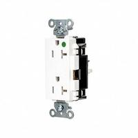 HUBBELL Receptacle: Hospital Grade, Decorator Duplex, 5-20R, White, 125V AC, 20 A, 2 Pole / 3 Wire (MPN HBL2182STW)