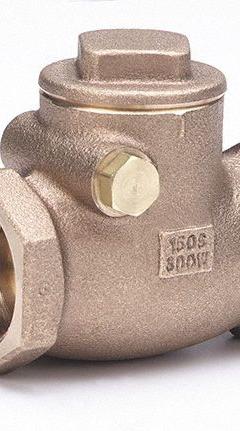 MILWAUKEE VALVE Swing Check Valve: Swing, Inline Valve Body, 1/2 in Pipe Size, FNPT x FNPT, Bronze (MPN 510T 1/2). Key specifications — Brand: MILWAUKEE VALVE.