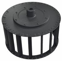 Blower Wheel: Forward-Curved, 9 in Dia, Steel Wheel, 1 Inlets, 1/2 in Bore, 1,750 RPM Max., Tabbed (MPN 45J455). Key specifications — Manufacturer Part Number: 45J455; Brand: DAYTON; Compatible with Manufacturer Model Number: 2C889; Compatible with Grainger Part Number: 2C889; Compatible with Brand: Dayton; Product Type: Blower Wheel; Includes: Set Screws.