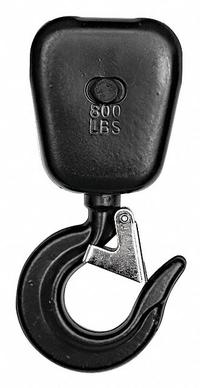 DAYTON Bottom Hook Assembly: Electric Chain Hoists, 800 lb Compatible Load Capacity, 3FKD9. Key specifications — Compatible Hoist Type: Electric Chain Hoists; Product Type: Bottom Hook Assembly; Manufacturer Part Number: 3FKD9; Included Components: Latch.