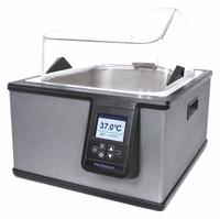 POLYSCIENCE Water Bath: 10 L Capacity, 100°C Max Temp, Stainless Steel, +/-0.1°C, Digital, 120V AC (MPN WBE10L11B). Key specifications — Display Type: Digital; Heated or Refrigerated: Heated; Brand: POLYSCIENCE; Interior Material: Stainless Steel; Programmable: Yes; Temperature Accuracy Tolerance: +/-0.1°C; Voltage: 120V AC.