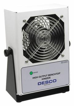 DESCO Benchtop Ionizer: 3 1/8 in Overall Dp, 9 1/2 in Overall Ht, 6 in Overall Wd, Benchtop Ionizer (MPN 60505). Key specifications — Product Type: Benchtop Ionizer; Brand: DESCO.