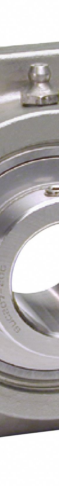 IPTCI BEARINGS Flange Mount Bearings: Radial Ball, 1 3/8 in Bore, SS, Set Screws, 4 37/64 in Lg (MPN SUCSF207-22). Key specifications — Brand: IPTCI BEARINGS; Lubricant Material: Mobil FM222; Mounting Bolt Size: 7/16 in; System of Measurement: Inch.
