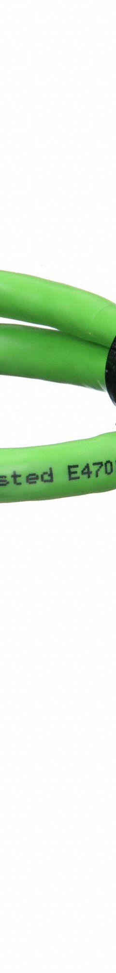 HARTING Cordset: Cat6a, RJ45 Male Straight x RJ45 Male Straight, 0.5 m Lg, PVC, Green, Shielded (MPN 09484747766005). Key specifications — Brand: HARTING; Cable Jacket Color: Green; IP Rating: IP20; Performance Category: Cat6a.