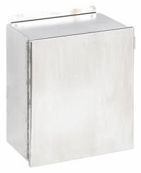 WIEGMANN Enclosure: 316 Stainless Steel, 12 in x 10 in x 6 in, NEMA 12/13/4/4X, Solid Cover, Hinged (MPN BN4121006CHSSA). Key specifications — Brand: WIEGMANN; Closure Method: Clamps; Enclosure Material: 316 Stainless Steel; Knockouts: Not Included.