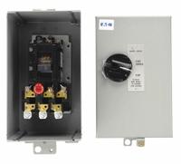 EATON Manual Motor Starter: Non-Reversing, 3 Poles, 26 A, NEMA Size M-0, Thermal Protection (MPN B100J0C). Key specifications — Maximum Voltage Rating: 600V AC; Brand: EATON; Thermal Units Required: 3 (Not Included).