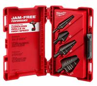 MILWAUKEE Step Drill Bit Set: 4 Pc, 1/8" to 1-3/8", Black Oxide HSS (MPN 48-89-9223). Key specifications — attr1239053: Not Impact Rated.
