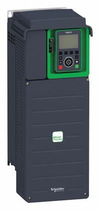 SCHNEIDER Variable Frequency Drive: In Phase Three, Out Phase Three, 20 hp, IP21, No Bypass, Compact (MPN ATV630D15N4). Key specifications — Style: Compact; Color: Black/Blue/Gray; Output Phase: Three.