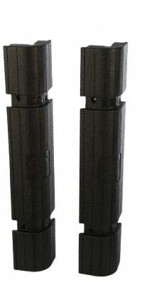 SENTRY Pallet Rack Beam Protector: Black, 6 1/4 in Overall Ht, 39 1/4 in Overall Wd, Polypropylene (MPN BEAM-BUMP-B). Key specifications — Brand: SENTRY; Color: Black; Includes: (4) Yellow Corner Pieces; Material: Polypropylene.