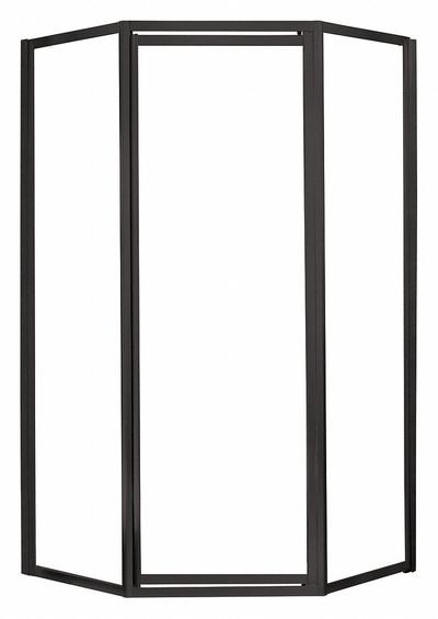 FOREMOST Shower Door: 24 in Max. Door Wd, 16 3/4 in Fixed Panel Wd, 70 in Overall Ht - Neo-Angle Shower Doors