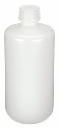 APPROVED VENDOR Reagent Bottle: HDPE, 16.9 fl oz, 500 mL, Colorless, 28-415 mm Screw Closure Size (MPN 6FAR1). Key specifications — Body Color: Colorless; Brand: APPROVED VENDOR; Pre-Cleaned: None; Closure Included: Yes.