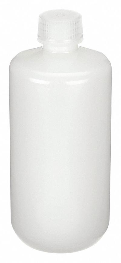 APPROVED VENDOR Reagent Bottle: HDPE, 16.9 fl oz, 500 mL, Colorless - HDPE Narrow Mouth Round Lab Bottles