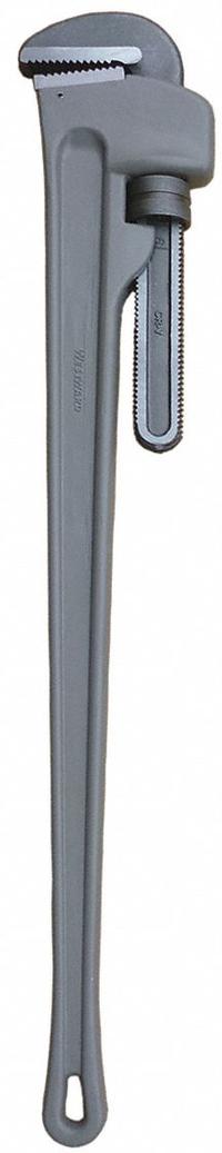 WESTWARD Pipe Wrench: Aluminum, 6 in Jaw Capacity, Serrated, 48 in Overall Lg, I-Beam (MPN 6ATY3). Key specifications — attr309808: I-Beam; attr309815: Aluminum; attr324941: WESTWARD.