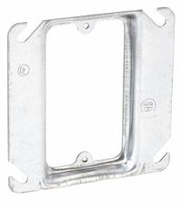 RACO Plaster Ring: Raised, 1/2 in Raised Ht, Steel, 4 in Overall Lg, 4 in Overall Wd (MPN 772). Key specifications — Brand: RACO; Material: Steel; Cover Design: Raised.