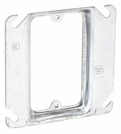 RACO Plaster Ring: Raised, 1/2 in Raised Ht, Steel, 4 in Overall Lg - Plaster Rings