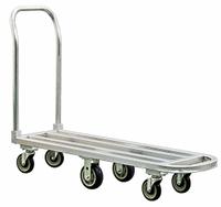 NEW AGE INDUSTRIAL Platform Truck: 1,000 lb, 54 in L x 16 in W x 9 1/8 in H Deck, Polyurethane (MPN 1183). Key specifications — Brand: NEW AGE INDUSTRIAL; Caster/Wheel Configuration: (4) Swivel; Color: Silver; Caster Wheel Width: 2 in.